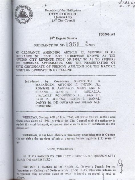 ordinance no. 730 s-2019|Quezon City Public Library: Ordinance No. SP.